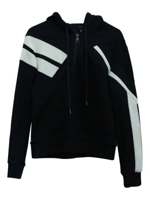 Neil Barrett geometric-print zip-up hooded jacket Black MRPPUGBCL119725M