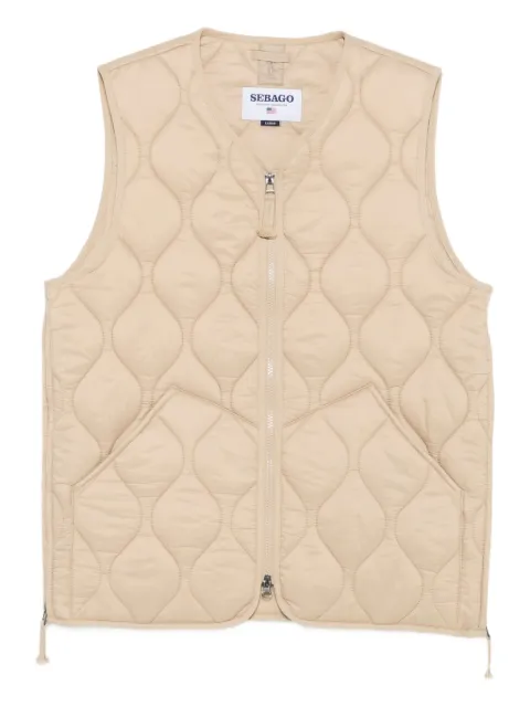Sebago quilted diamond-pattern vest Neutrals 72122GW673