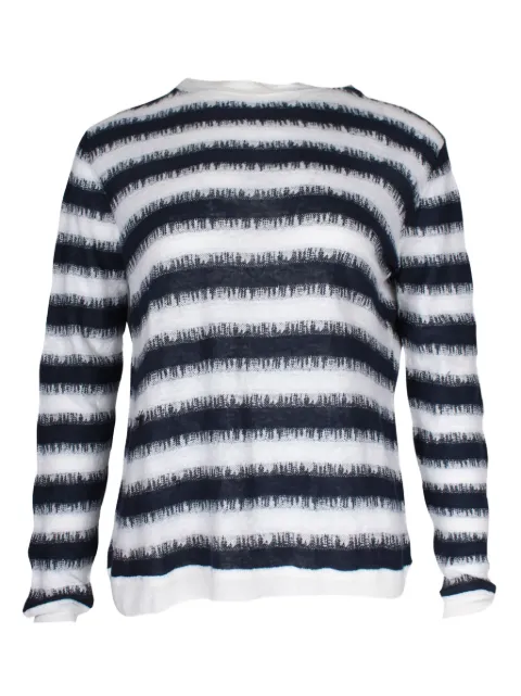 Christian Dior Pre-Owned striped linen sweater Blue NAPPUGBCL268490W