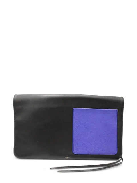 Celine Pre-Owned folded leather clutch bag Black MRPPUHKBA360252M