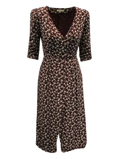 Ba&Sh floral-print wrap midi dress Brown NAPPUGBCL137846W