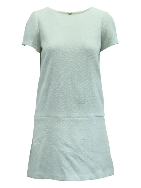 alice + olivia textured short-sleeved dress Blue NAPPUGBCL124923W
