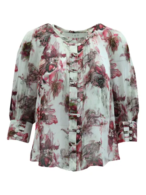 IRO floral-print puff-sleeve shirt Neutrals NAPPUGBCL125582W