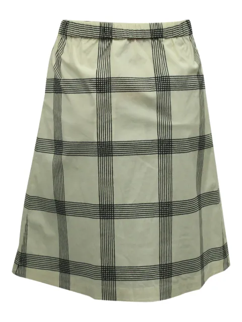 Tory Burch tartan pleated midi skirt Green TONPUG