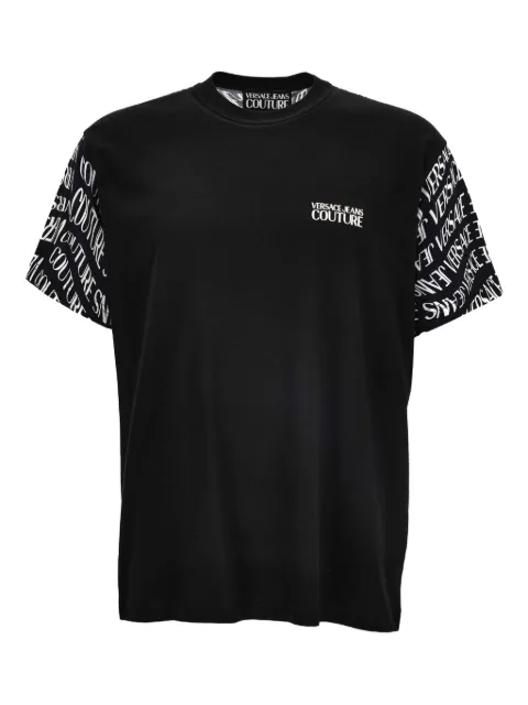 Versace Jeans Couture Liquify logo-print T-shirt Black 79GAH6R1JS513