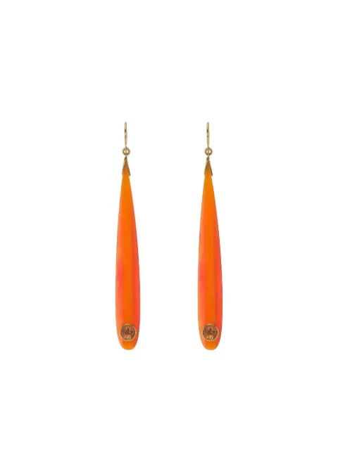 Mark Davis Citrine Bakelite earrings Orange 11601010