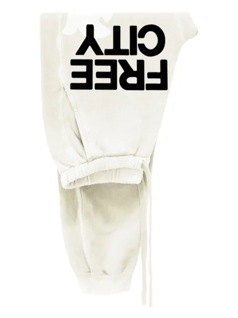 FreeCity logo-print track pants Neutrals FCBSWP084