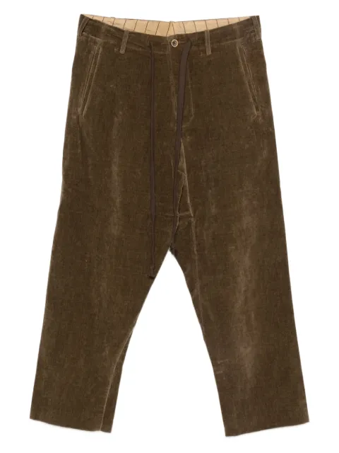 Uma Wang drawstring corduroy trousers Brown UM3513PERCH