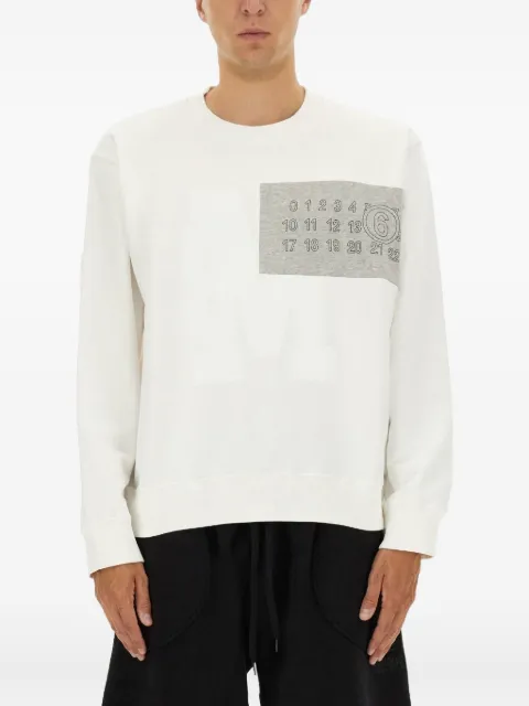 MM6 Maison Margiela Numbers-motif sweatshirt White SH0GU0029M25014101