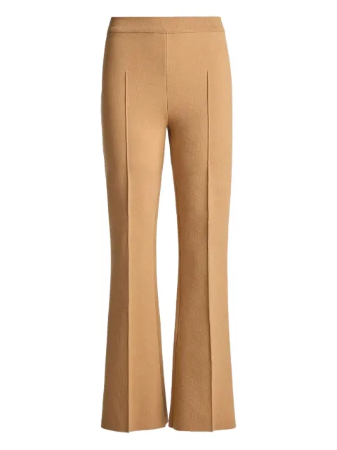 High Sport Kick geometric-pattern flared trousers Neutrals 200Y027232