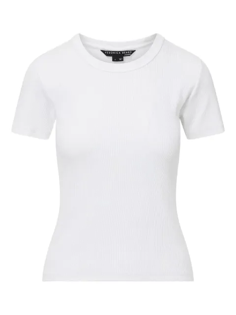 Veronica Beard Pruitt ribbed crew-neck T-shirt White J2307JY020S0587