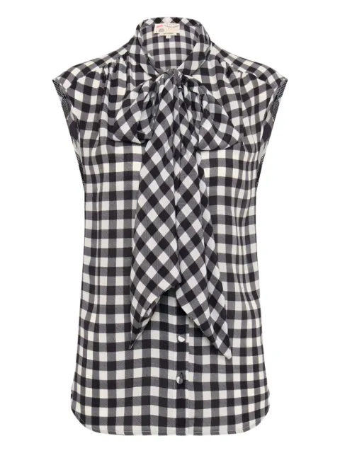 MAISON COMMON gingham-check blouse Black 5264584800