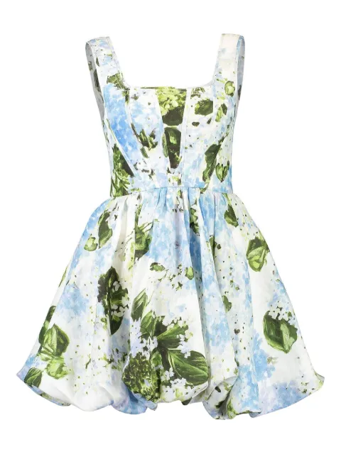 Aje Suzette floral-print balloon mini dress Blue 22SS5449BLUHYD