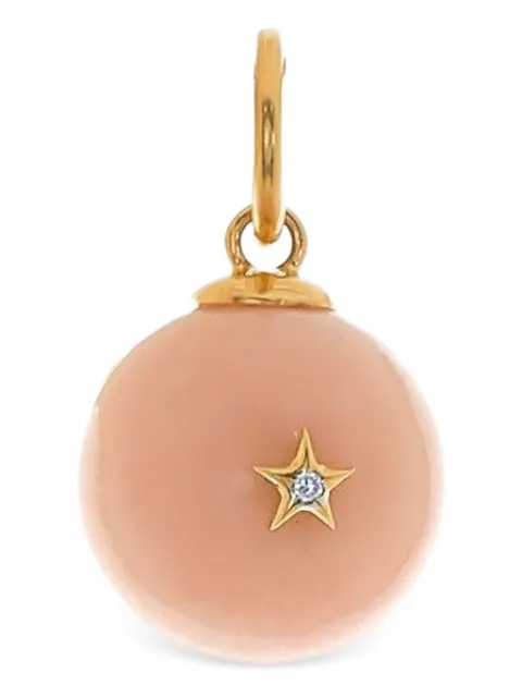 DEVON WOODHILL 18K yellow gold Morning Star diamond and opal necklace Pink CMGSTR