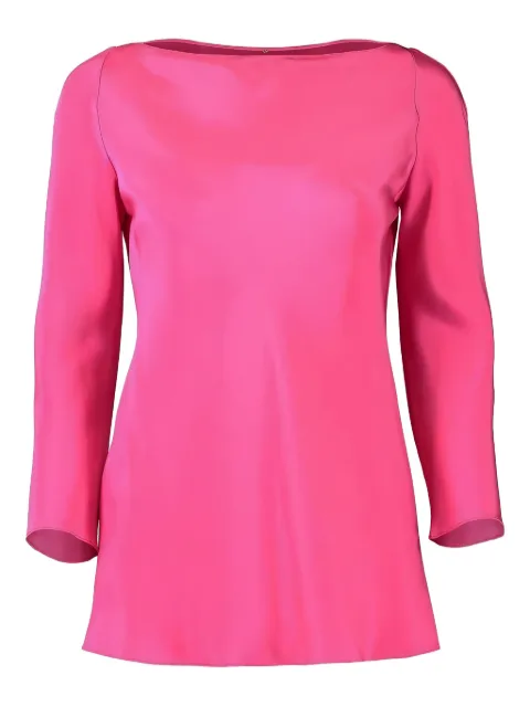 Peter Cohen boat-neck three-quarter-sleeve blouse Pink 3450FPLIPSTICK