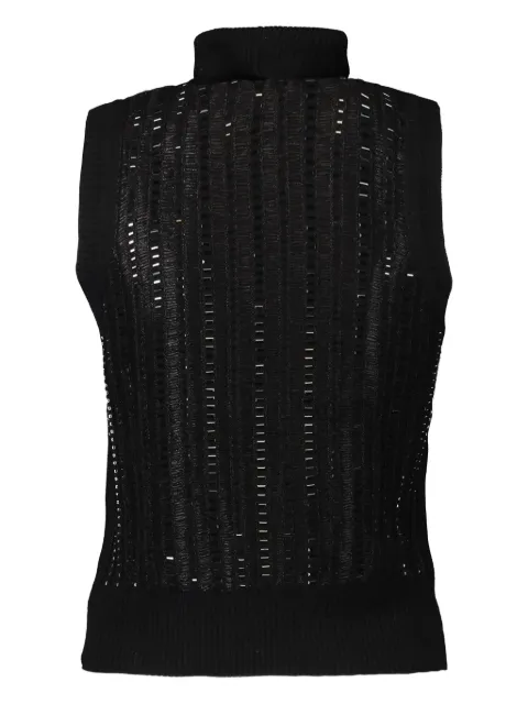 Ermanno Scervino sleeveless turtleneck top Black D475L310CTEJYD3613
