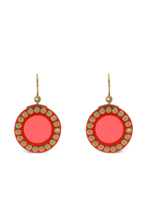 Mark Davis 18K yellow gold bakelite earrings Red 11401017