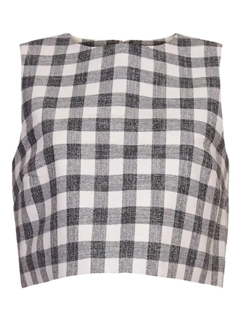 Cara Cara check-pattern sleeveless top Black 3136BIBG