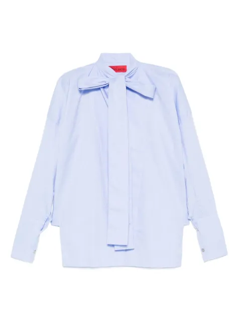THELATEST Cecilia bow-detail shirt Blue TLW04004T0202ABTP