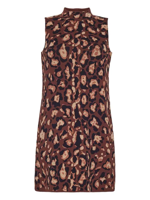 Cara Cara Myrtle leopard-print high-neck dress Brown 9465PABR