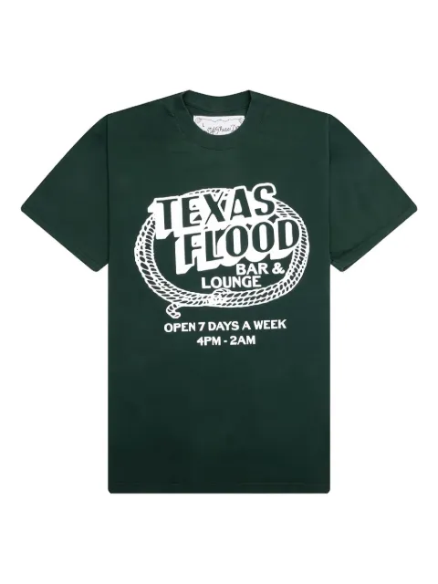One Of These Days Texas Flood T-shirt Green 03B04001WASHEDFORESTGREEN