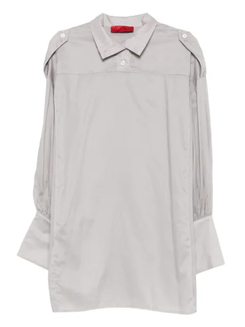 THELATEST cuffed-sleeve classic-collar shirt dress Grey TLW04001T0172ABTPT0454