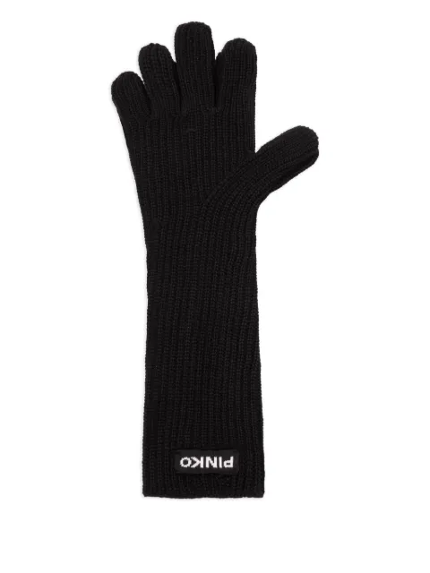 PINKO ribbed-knit gloves Black 105997A2Z4
