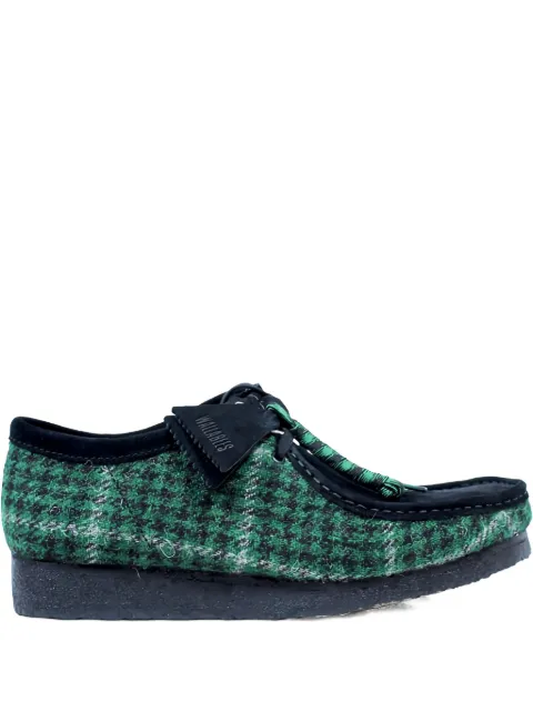 Clarks Originals Wallabee tweed-check boots Green 26182790