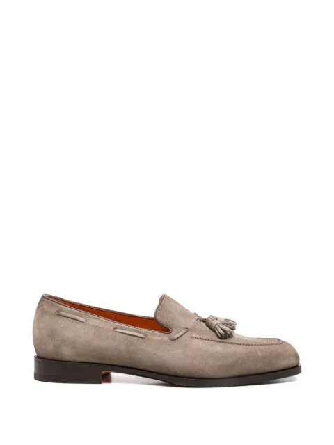 Santoni tassel-detail leather loafers Grey MCBG19176BJ1GEIP