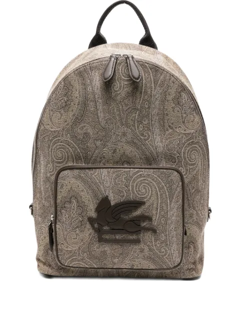 ETRO paisley-print logo-appliqué backpack Brown MP1F0007AA074