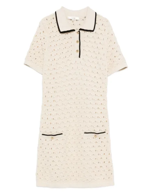FRAME The Bauble open-knit mini dress Neutrals WE25KDR008