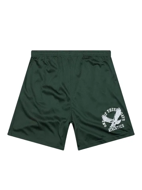 One Of These Days eagle-logo mesh shorts Green 01B17001FORESTGREEN