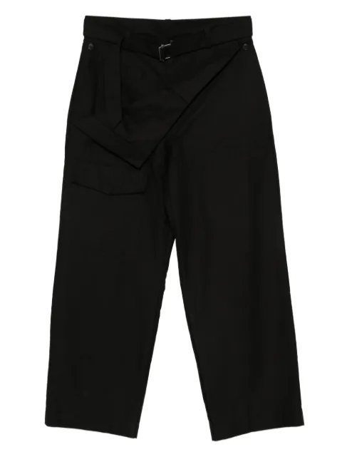 JiyongKim panelled trousers Black JK25AWAI04
