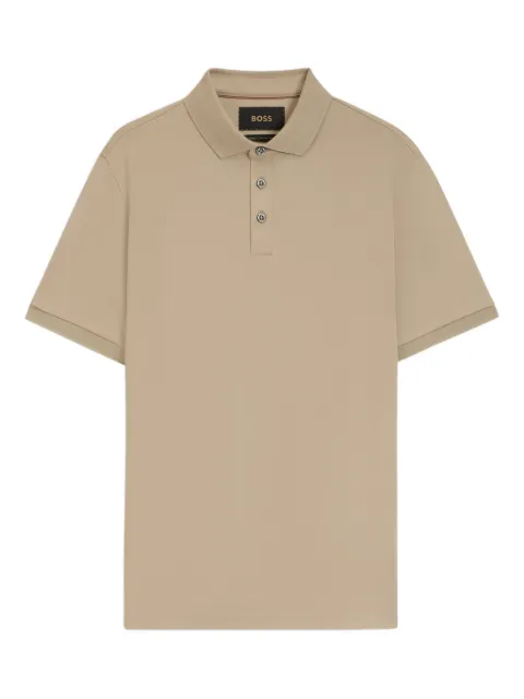 BOSS short-sleeve cotton polo shirt Neutrals 50494980