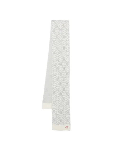 Casablanca patterned scarf White AAW25ACC273