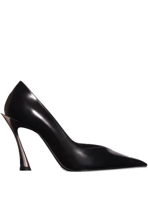 Mugler 95mm pointed-toe sculpted-heel pumps Black MUWSS25SC051