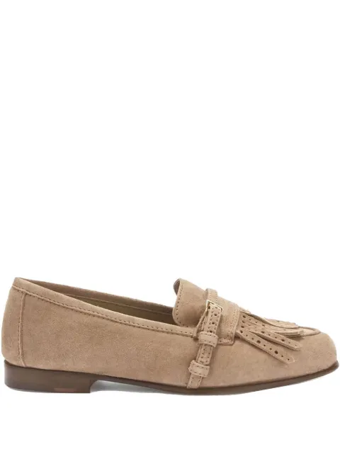 Ermanno Scervino tassel suede buckle loafers Neutrals D478Z390ZTQ