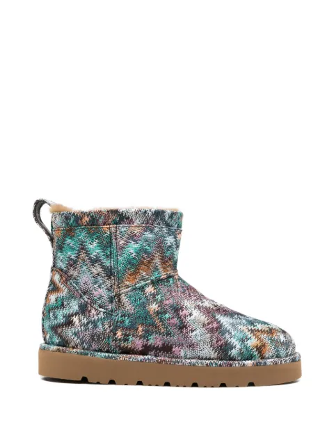 Missoni patterned boots Blue MWF150