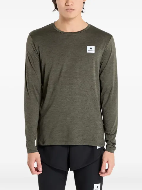 SAYSKY Statement long-sleeve T-shirt Green OMRLS22C3001