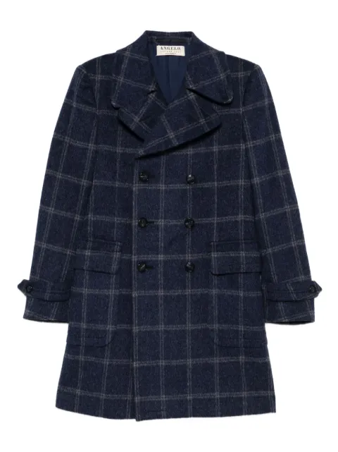 A.N.G.E.L.O. Vintage Cult 1970s checked coat Blue AN390ZV