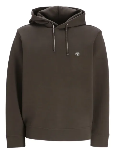 Emporio Armani logo-plaque hoodie Green 8N1MD01JHSZ