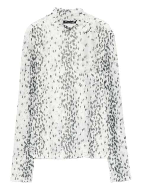 Karl Lagerfeld high-neck blouse White A4W170442BC