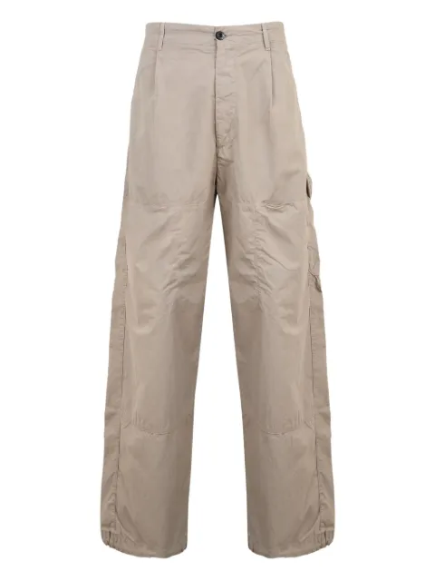 C.P. Company pleated cargo straight-leg trousers Grey 19CMPA065A110324G