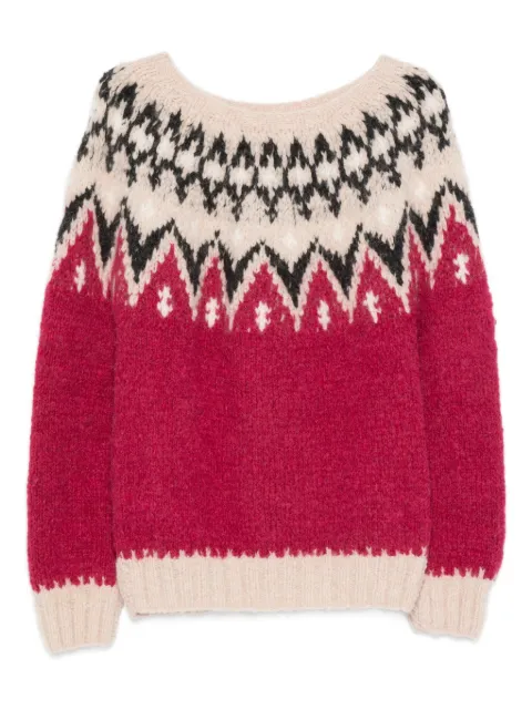 FRANTIC Fair Isle wool sweater Red VALENTINEPULLI
