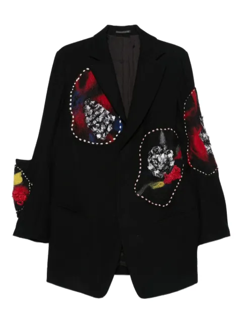 Yohji Yamamoto wool panelled jacket Black FFJ16117