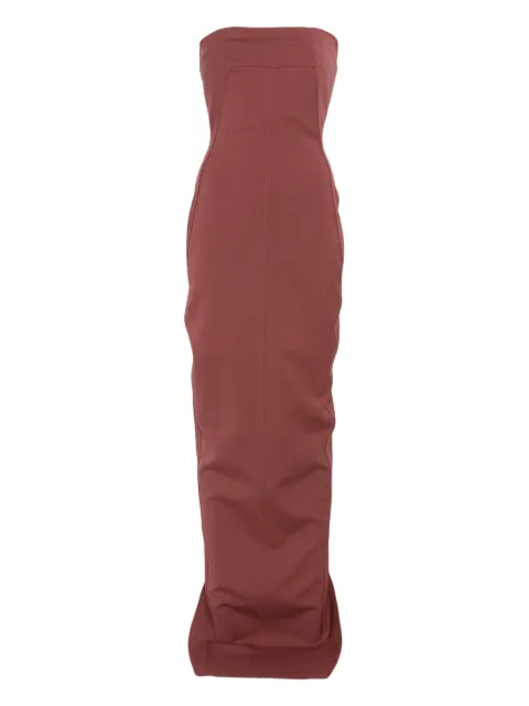Rick Owens Bustier gown Brown RP02E4524WST