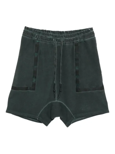 69 elasticated-waistband drop-crotch shorts Green EXTRASHORTMOLLETONGRN