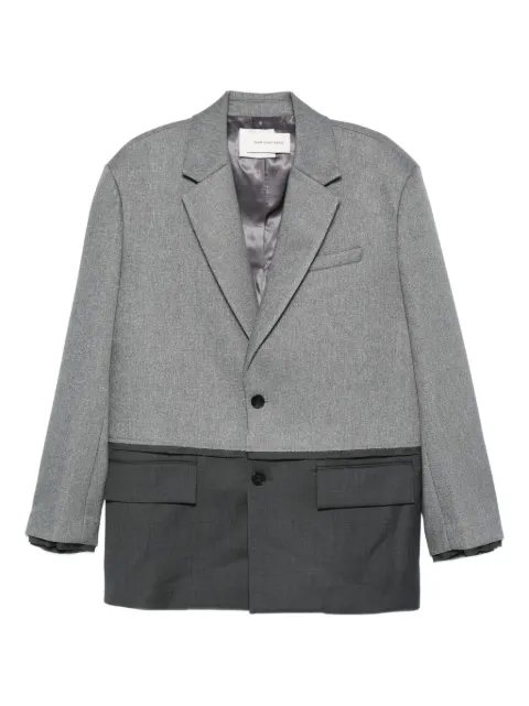 Feng Chen Wang two-tone single-breasted blazer Grey FUF20JK52