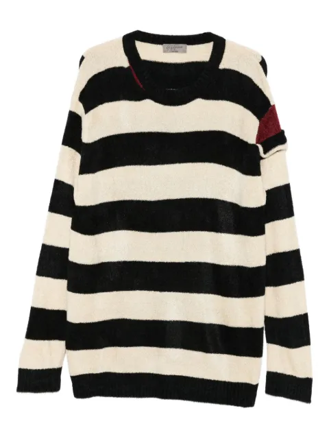 Yohji Yamamoto striped sweater Black HDK10970