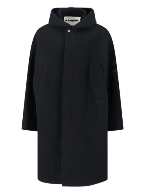Jil Sander hooded wool coat Black J47AA0121J40020